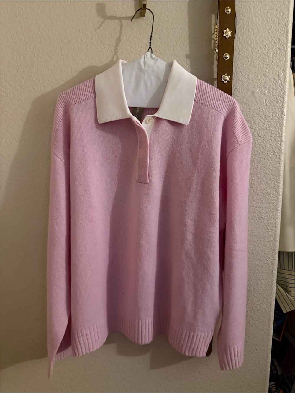 Relaxed sweater-polo in vintage wool